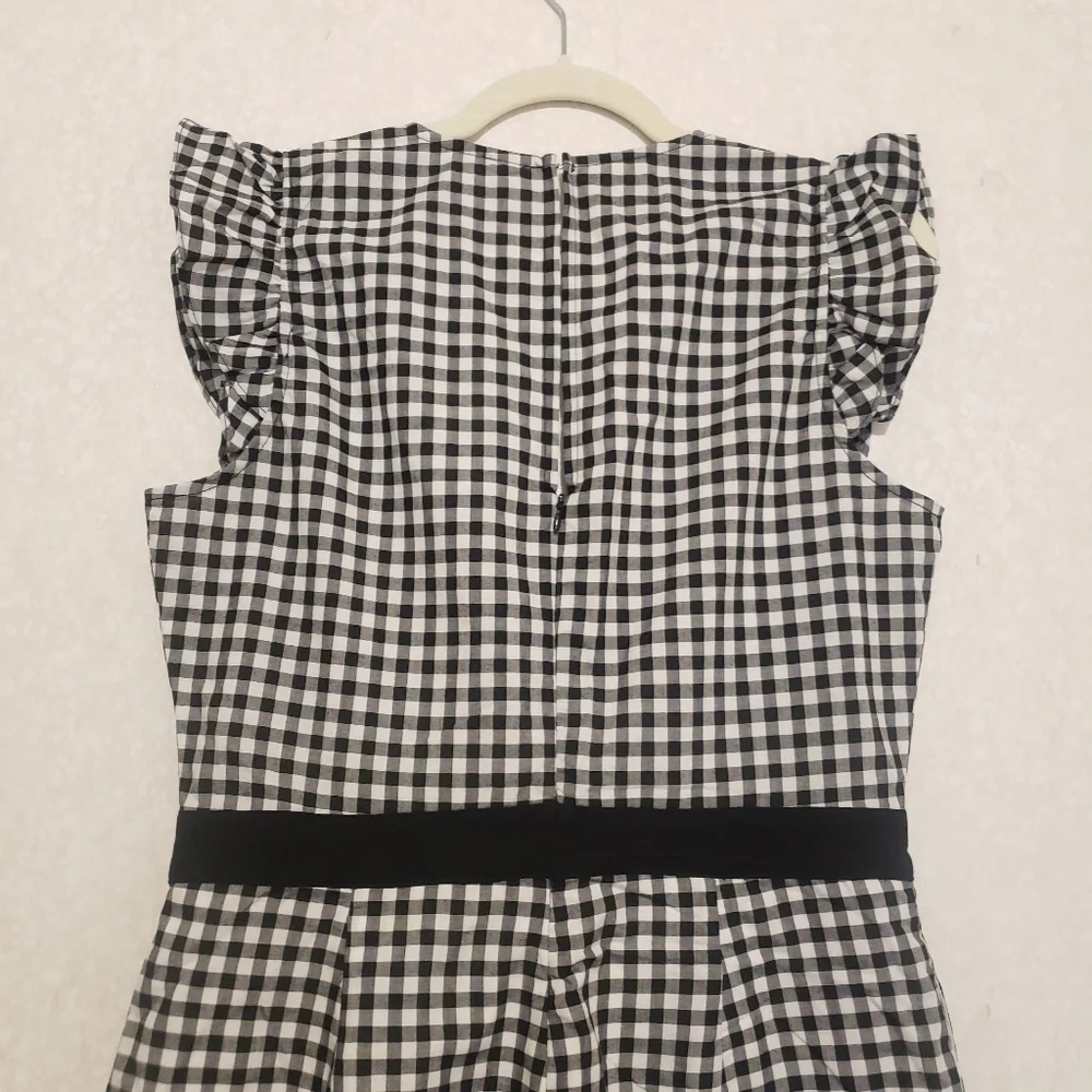 NEW BCBG PLAID JUMPSUIT...SIZE:10 - Picture 7 of 15